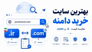 بهترین سایت خرید دامنه در ایران و مقایسه دامنه ir و com