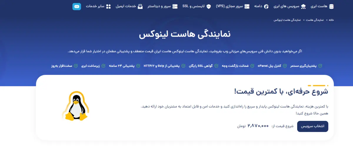 نمایندگی هاست HostIran صفحه نمایندگی هاست لینوکس هاست ایران